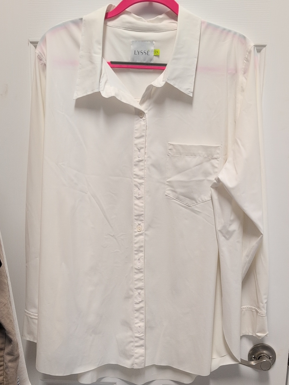 Lysse White Button-Down Long Sleeve Shirt